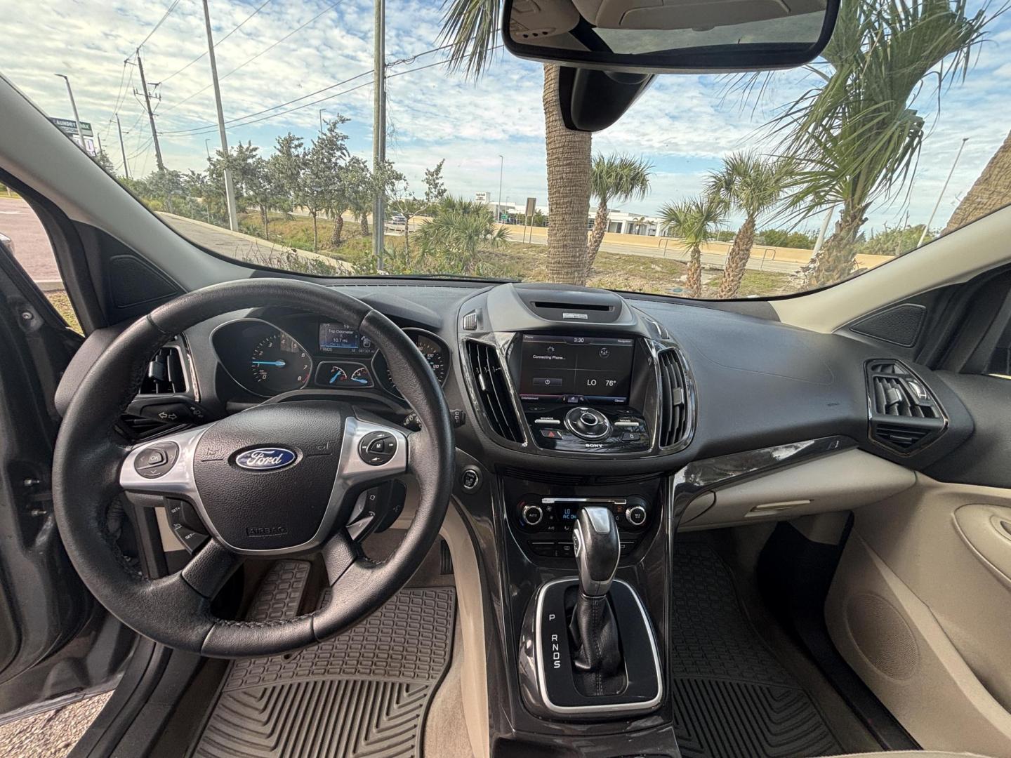 2014 GREY /Medium Light Stone FORD ESCAPE TITANIUM (1FMCU9J95EU) with an 2.0L engine, Automatic transmission, located at 11170 Summerlin Square Dr., Fort Myers Beach, FL, 33931, (239) 999-7777, 26.493546, -81.941628 - 37 Service History Records Carfax - Photo#5