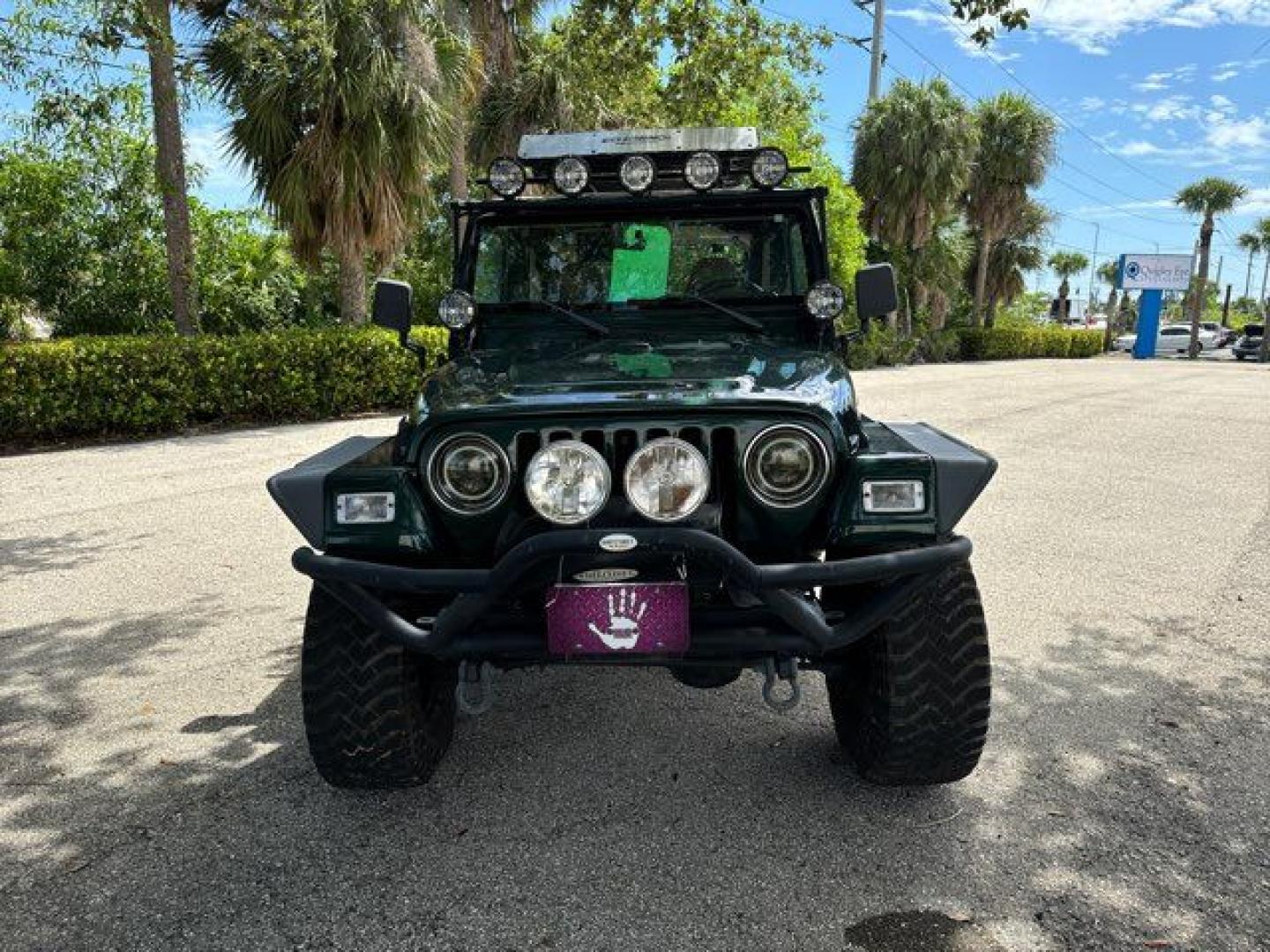 1999 Forest Green Pearlcoat /Agate Vinyl Jeep Wrangler Sport (1J4FY19S5XP) with an 4.0L L6 OHV 12V engine, located at 11170 Summerlin Square Dr., Fort Myers Beach, FL, 33931, (239) 999-7777, 26.493546, -81.941628 - Photo#2