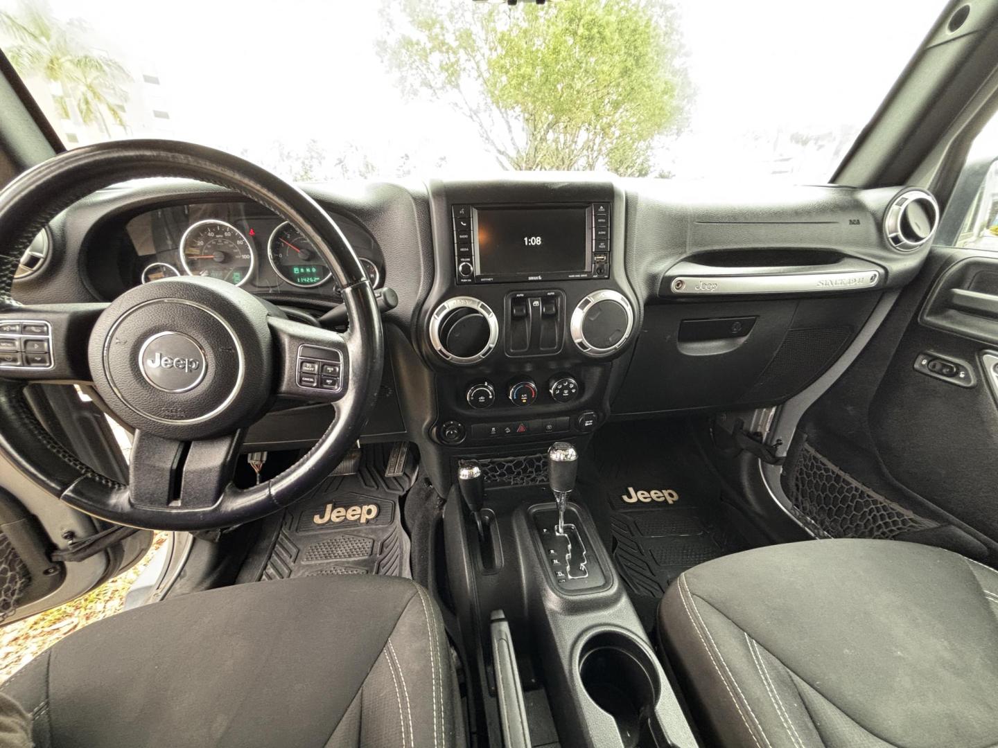2015 SILVER /Black JEEP WRANGLER SAHARA (1C4AJWBG8FL) with an 3.6L engine, Automatic transmission, located at 11170 Summerlin Square Dr., Fort Myers Beach, FL, 33931, (239) 999-7777, 26.493546, -81.941628 - No Damage No Accident Carfax - Photo#8