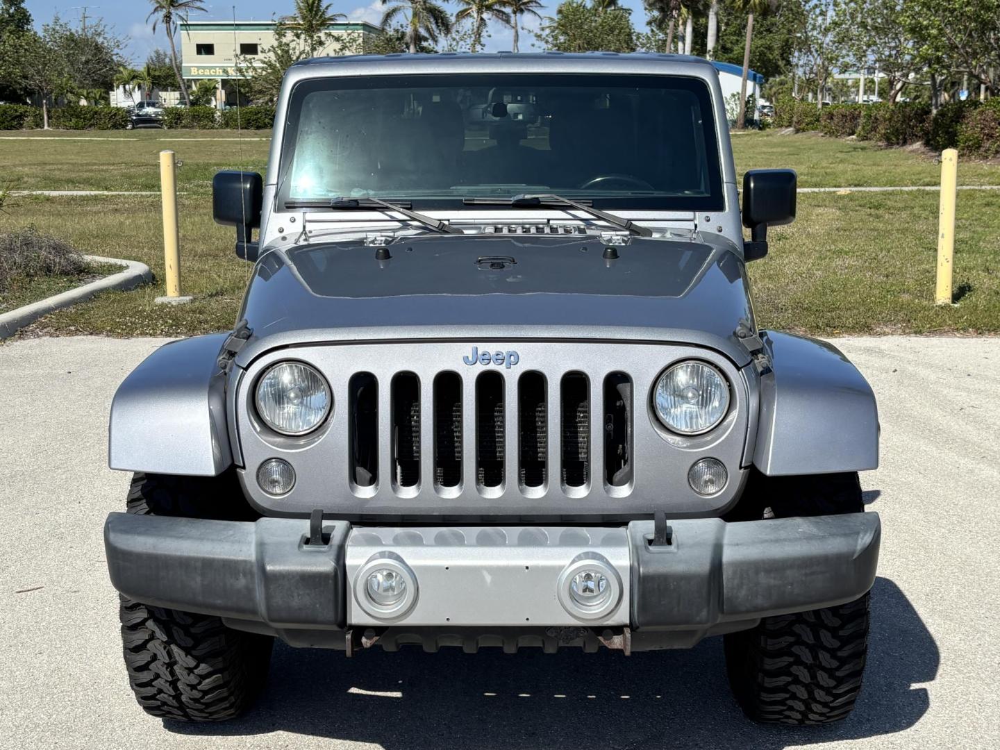 2015 SILVER /Black JEEP WRANGLER SAHARA (1C4AJWBG8FL) with an 3.6L engine, Automatic transmission, located at 11170 Summerlin Square Dr., Fort Myers Beach, FL, 33931, (239) 999-7777, 26.493546, -81.941628 - No Damage No Accident Carfax - Photo#1
