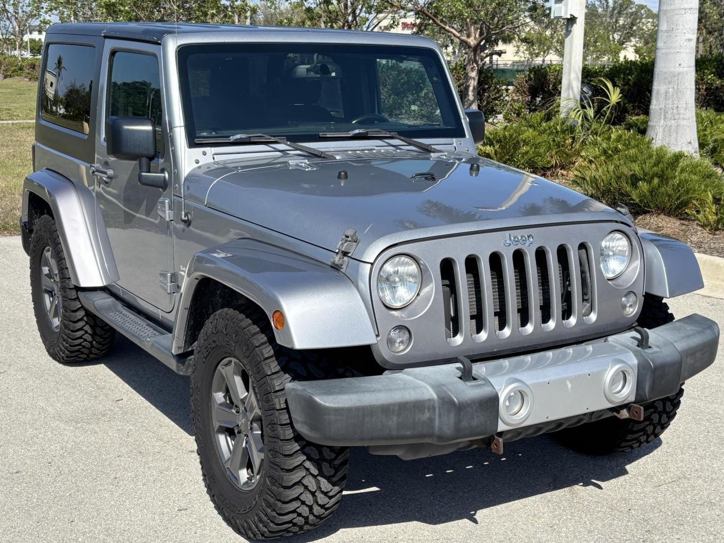 2015 SILVER /Black JEEP WRANGLER SAHARA (1C4AJWBG8FL) with an 3.6L engine, Automatic transmission, located at 11170 Summerlin Square Dr., Fort Myers Beach, FL, 33931, (239) 999-7777, 26.493546, -81.941628 - No Damage No Accident Carfax - Photo#2