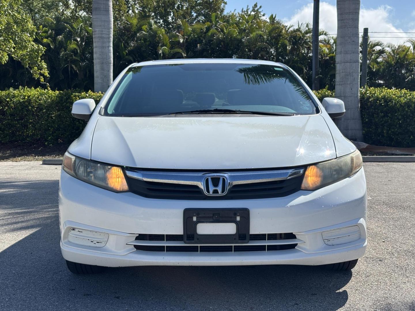 2012 WHITE /Cloth Honda Civic EX Sedan 5-Speed AT (2HGFB2F80CH) with an 1.8L L4 SOHC 16V engine, 5-Speed Automatic transmission, located at 11170 Summerlin Square Dr., Fort Myers Beach, FL, 33931, (239) 999-7777, 26.493546, -81.941628 - Photo#2