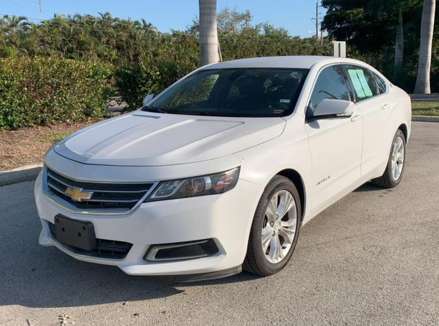 2015 WHITE /Black Leather/Cloth CHEVROLET IMPALA LT (2G1115SL9F9) with an 2.5L engine, Automatic transmission, located at 11170 Summerlin Square Dr., Fort Myers Beach, FL, 33931, (239) 999-7777, 26.493546, -81.941628 - Photo#0