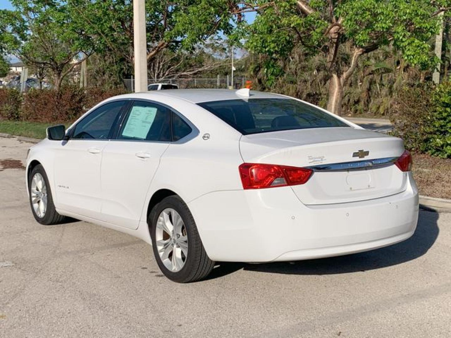2015 WHITE /Black Leather/Cloth CHEVROLET IMPALA LT (2G1115SL9F9) with an 2.5L engine, Automatic transmission, located at 11170 Summerlin Square Dr., Fort Myers Beach, FL, 33931, (239) 999-7777, 26.493546, -81.941628 - Photo#2