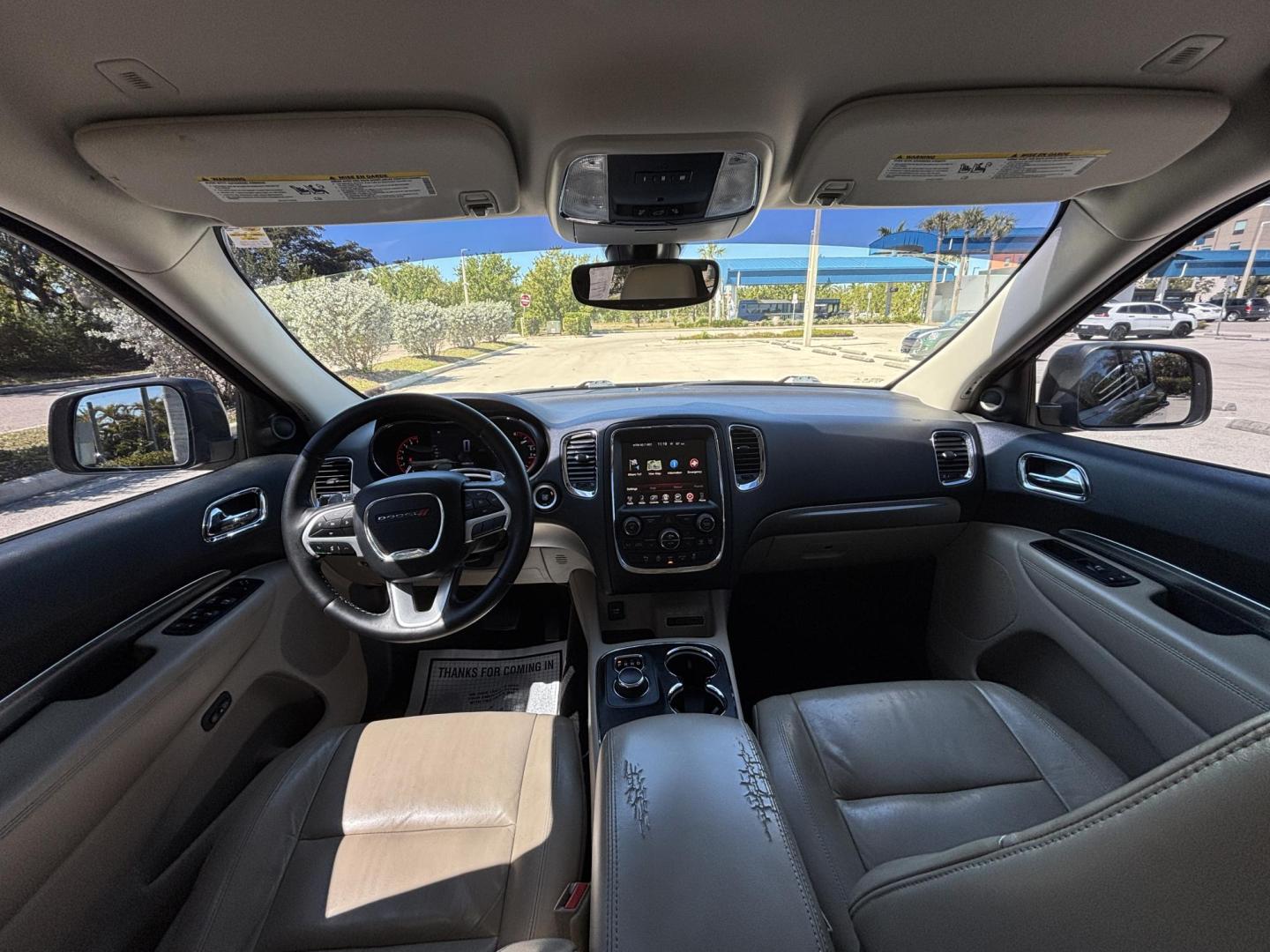 2017 GRAY /Tan Leather DODGE DURANGO GT (1C4RDHDG9HC) with an 3.6L engine, Automatic transmission, located at 11170 Summerlin Square Dr., Fort Myers Beach, FL, 33931, (239) 999-7777, 26.493546, -81.941628 - We have financing available and we accept trades! Fill out a credit application on our website or come by today! If you have any questions, give us a call at (239) 999 - 7777 or visit our website at firstautocredit.com. 11170 Summerlin Square Dr, Fort Myers Beach, FL 33931 2 Owner No Damag - Photo#9