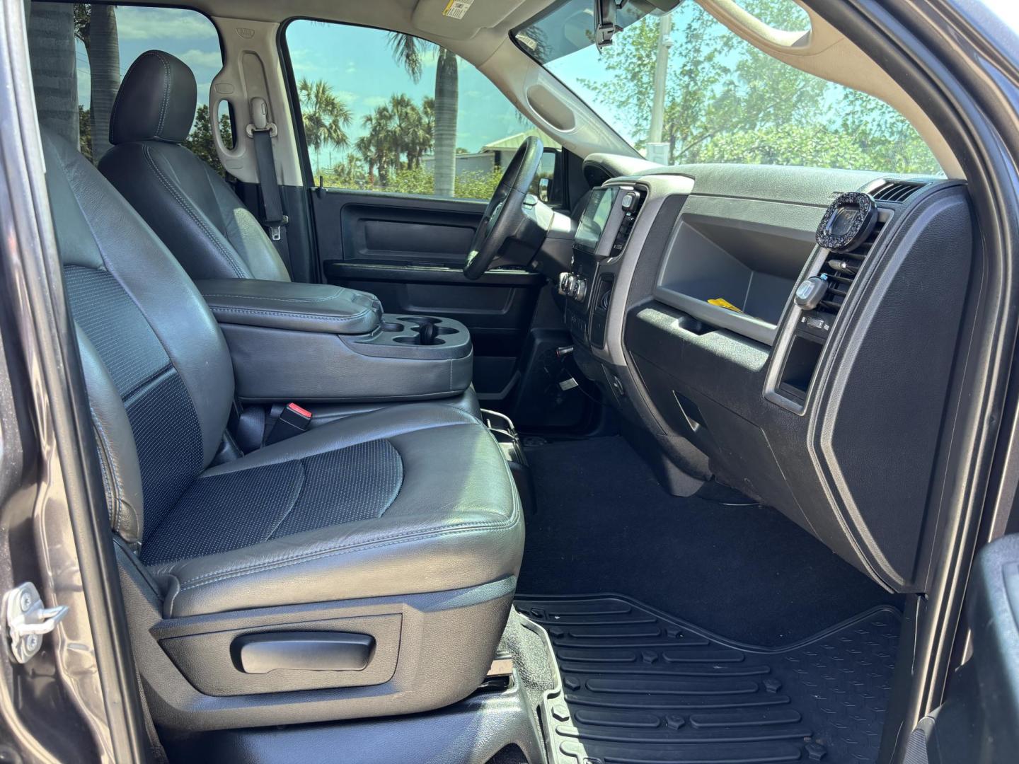 2018 GRAY RAM 1500 Tradesman Crew Cab SWB 2WD (1C6RR6KG2JS) with an 3.6L V6 DOHC 24V FFV engine, 8A transmission, located at 11170 Summerlin Square Dr., Fort Myers Beach, FL, 33931, (239) 999-7777, 26.493546, -81.941628 - 6” Lifted ram 37” Tires Amp power Steps Tinted Leather seats- Touch screen radio w/ 2x10”s under the back seat Wheel lights Underglows 4x2 - 3.6L V6 Automatic Transmission - Photo#12