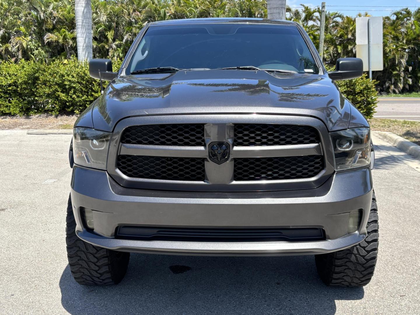 2018 GRAY RAM 1500 Tradesman Crew Cab SWB 2WD (1C6RR6KG2JS) with an 3.6L V6 DOHC 24V FFV engine, 8A transmission, located at 11170 Summerlin Square Dr., Fort Myers Beach, FL, 33931, (239) 999-7777, 26.493546, -81.941628 - 6” Lifted ram 37” Tires Amp power Steps Tinted Leather seats- Touch screen radio w/ 2x10”s under the back seat Wheel lights Underglows 4x2 - 3.6L V6 Automatic Transmission - Photo#1