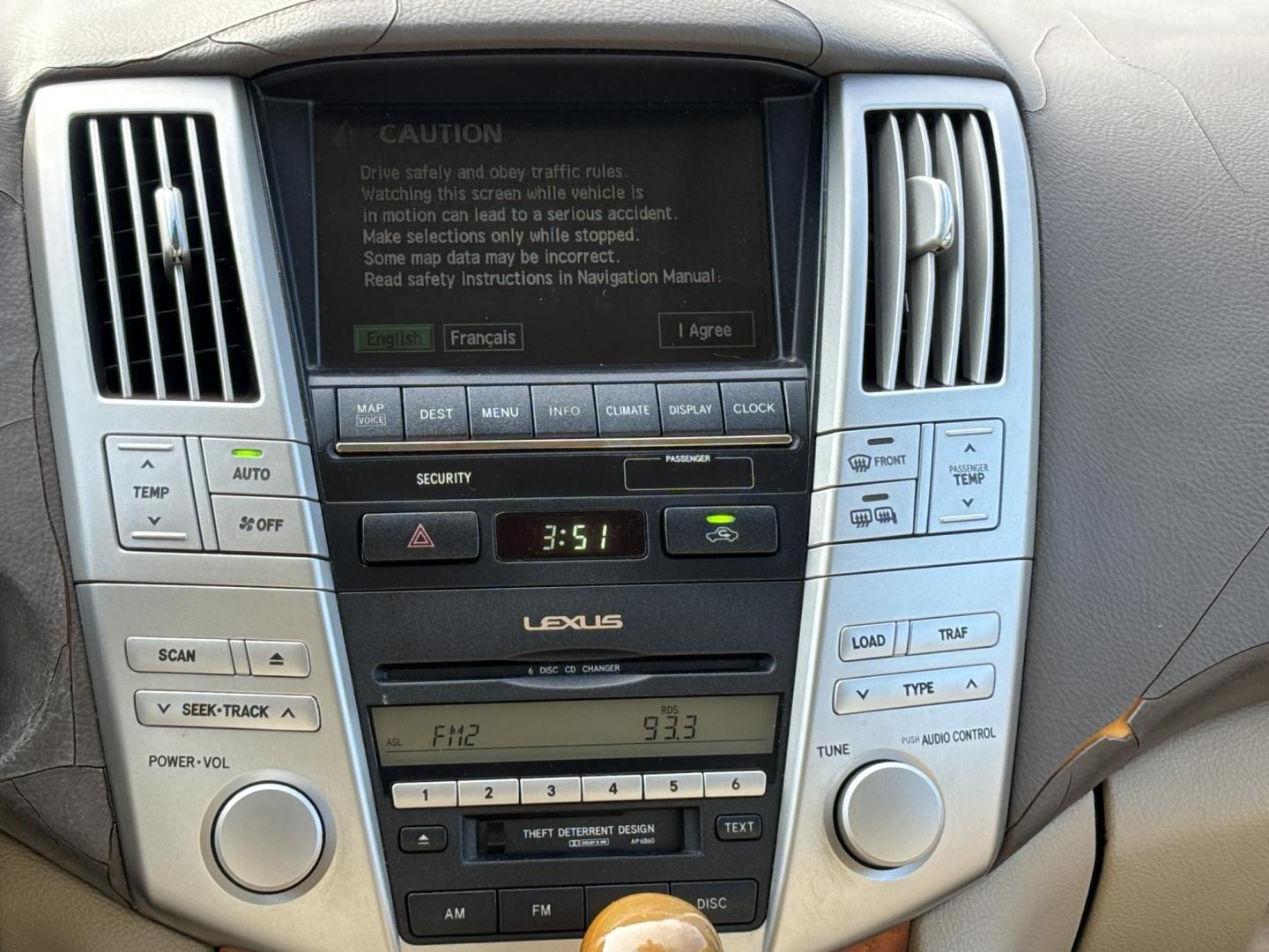 2004 GOLD /TAN LEATHER Lexus RX 330 4WD (JTJHA31U640) with an 3.3L V6 DOHC 24V engine, 5-Speed Automatic Overdrive transmission, located at 11170 Summerlin Square Dr., Fort Myers Beach, FL, 33931, (239) 999-7777, 26.493546, -81.941628 - Photo#15