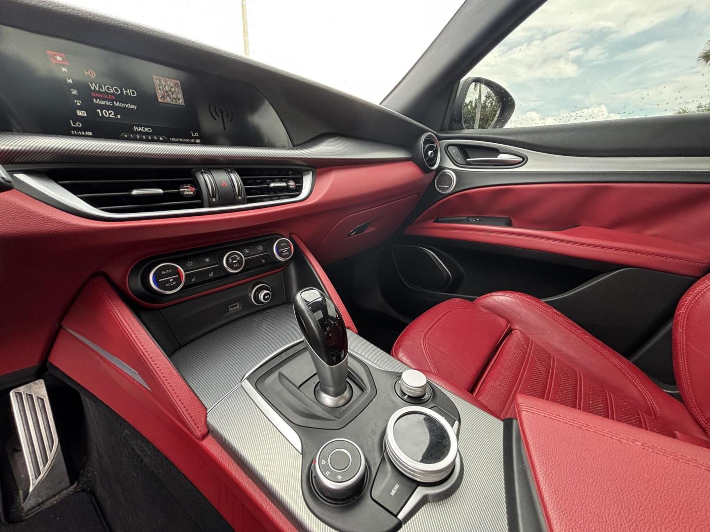 2018 GRAY /red Alfa Romeo Stelvio Ti Sport (ZASFAKNNXJ7) with an 2.0L L4 DOHC 16V engine, 8A transmission, located at 11170 Summerlin Square Dr., Fort Myers Beach, FL, 33931, (239) 999-7777, 26.493546, -81.941628 - We have financing available and we accept trades! Fill out a credit application on our website or come by today! If you have any questions, give us a call at (239) 999 - 7777 or visit our website at firstautocredit.com. 11170 Summerlin Square Dr, Fort Myers Beach, FL 33931 Carfax No Acciden - Photo#10