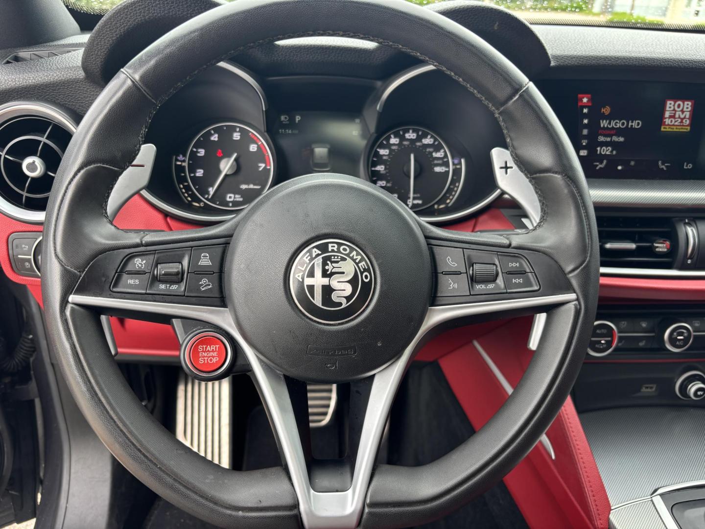 2018 GRAY /red Alfa Romeo Stelvio Ti Sport (ZASFAKNNXJ7) with an 2.0L L4 DOHC 16V engine, 8A transmission, located at 11170 Summerlin Square Dr., Fort Myers Beach, FL, 33931, (239) 999-7777, 26.493546, -81.941628 - We have financing available and we accept trades! Fill out a credit application on our website or come by today! If you have any questions, give us a call at (239) 999 - 7777 or visit our website at firstautocredit.com. 11170 Summerlin Square Dr, Fort Myers Beach, FL 33931 Carfax No Acciden - Photo#13