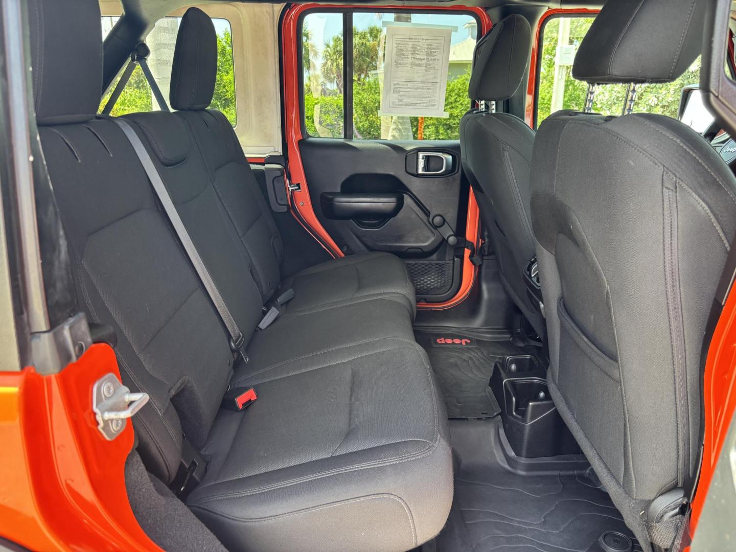 2018 ORANGE /charcoal Jeep Wrangler Unlimited Sport (1C4HJXDN1JW) with an 2.0L L4 DOHC 16V TURBO engine, 6A transmission, located at 11170 Summerlin Square Dr., Fort Myers Beach, FL, 33931, (239) 999-7777, 26.493546, -81.941628 - We have financing available and we accept trades! Fill out a credit application on our website or come by today! If you have any questions, give us a call at (239) 999 - 7777 or visit our website at firstautocredit.com. 11170 Summerlin Square Dr, Fort Myers Beach, FL 33931 No Damage No Acci - Photo#38