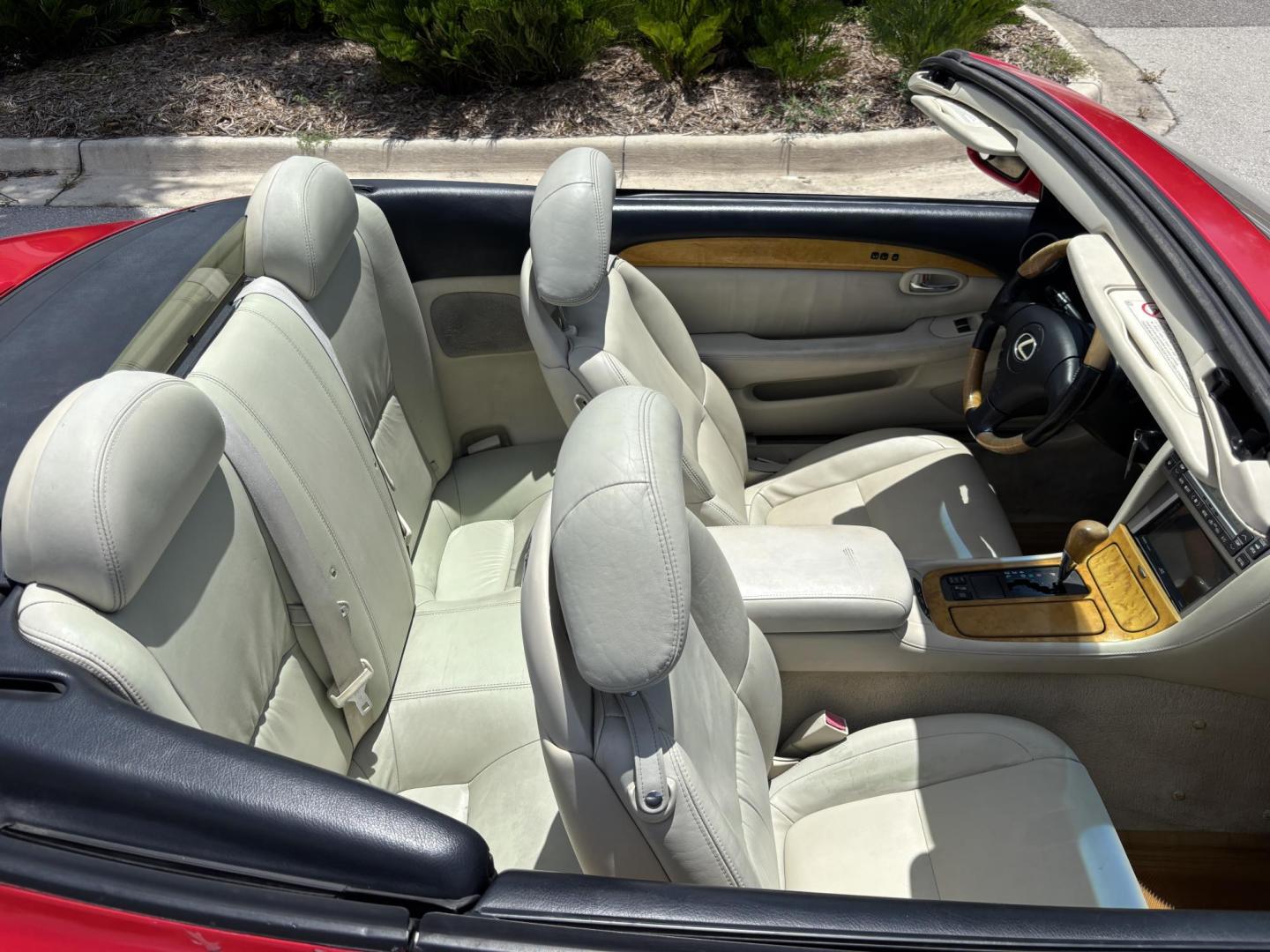 2002 RED /BEIGE Lexus SC 430 Convertible Hardtop Convertible (JTHFN48Y120) with an 4.3L V8 DOHC 32V engine, 5-Speed Automatic Overdrive transmission, located at 11170 Summerlin Square Dr., Fort Myers Beach, FL, 33931, (239) 999-7777, 26.493546, -81.941628 - 4 New Tires We have financing available and we accept trades! Fill out a credit application on our website or come by today! If you have any questions, give us a call at (239) 999 - 7777 or visit our website at firstautocredit.com. 11170 Summerlin Square Dr, Fort Myers Beach, FL 33931 Ca - Photo#22