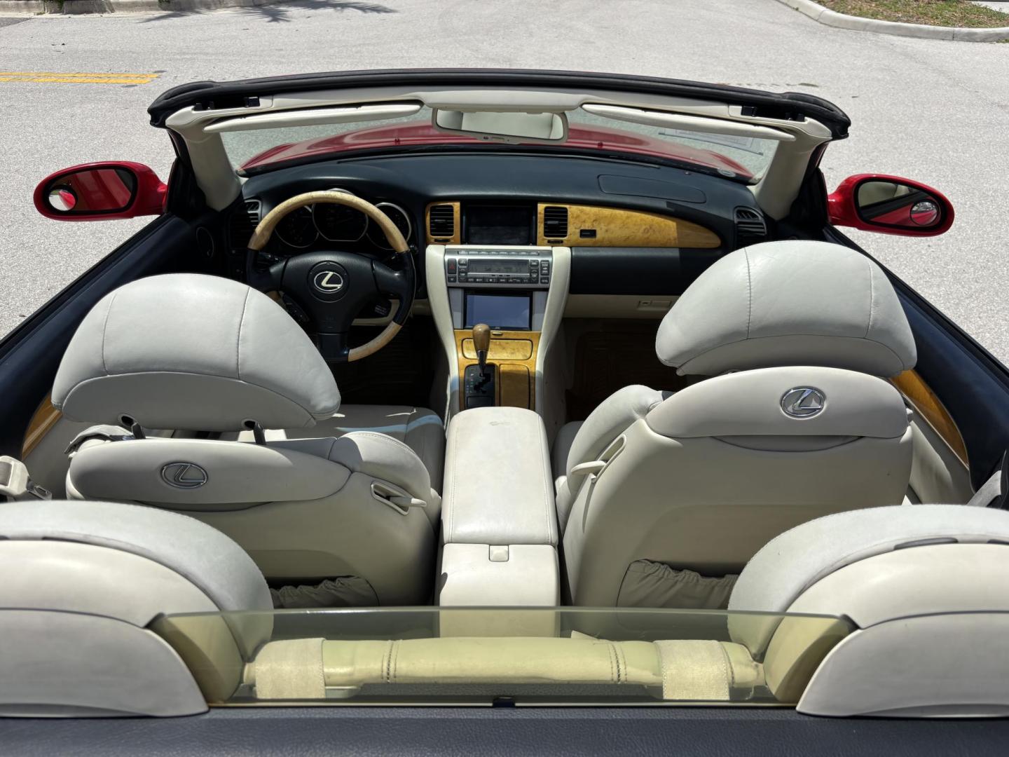 2002 RED /BEIGE Lexus SC 430 Convertible Hardtop Convertible (JTHFN48Y120) with an 4.3L V8 DOHC 32V engine, 5-Speed Automatic Overdrive transmission, located at 11170 Summerlin Square Dr., Fort Myers Beach, FL, 33931, (239) 999-7777, 26.493546, -81.941628 - 4 New Tires We have financing available and we accept trades! Fill out a credit application on our website or come by today! If you have any questions, give us a call at (239) 999 - 7777 or visit our website at firstautocredit.com. 11170 Summerlin Square Dr, Fort Myers Beach, FL 33931 Ca - Photo#23