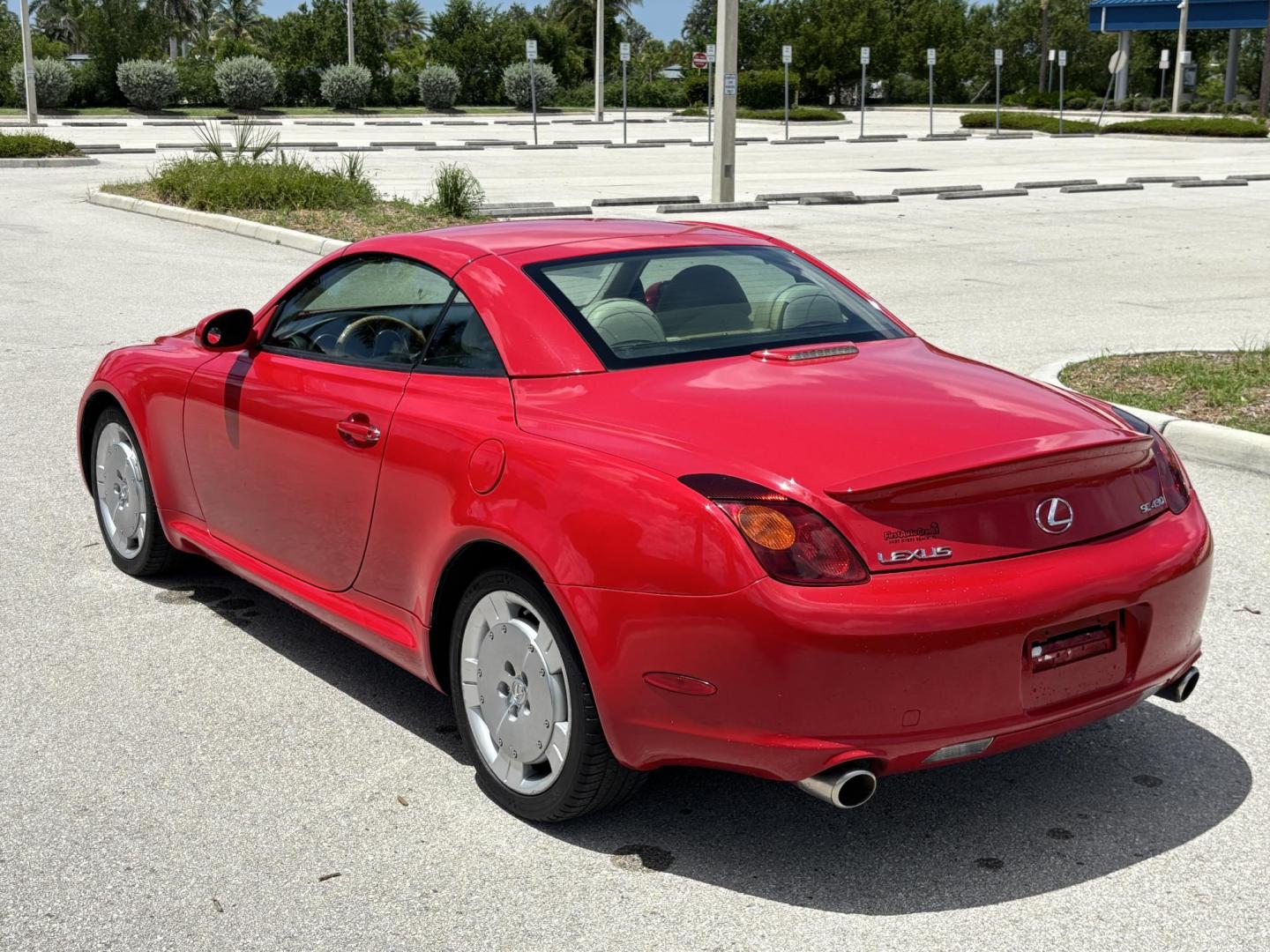 2002 RED /BEIGE Lexus SC 430 Convertible Hardtop Convertible (JTHFN48Y120) with an 4.3L V8 DOHC 32V engine, 5-Speed Automatic Overdrive transmission, located at 11170 Summerlin Square Dr., Fort Myers Beach, FL, 33931, (239) 999-7777, 26.493546, -81.941628 - 4 New Tires We have financing available and we accept trades! Fill out a credit application on our website or come by today! If you have any questions, give us a call at (239) 999 - 7777 or visit our website at firstautocredit.com. 11170 Summerlin Square Dr, Fort Myers Beach, FL 33931 Ca - Photo#13