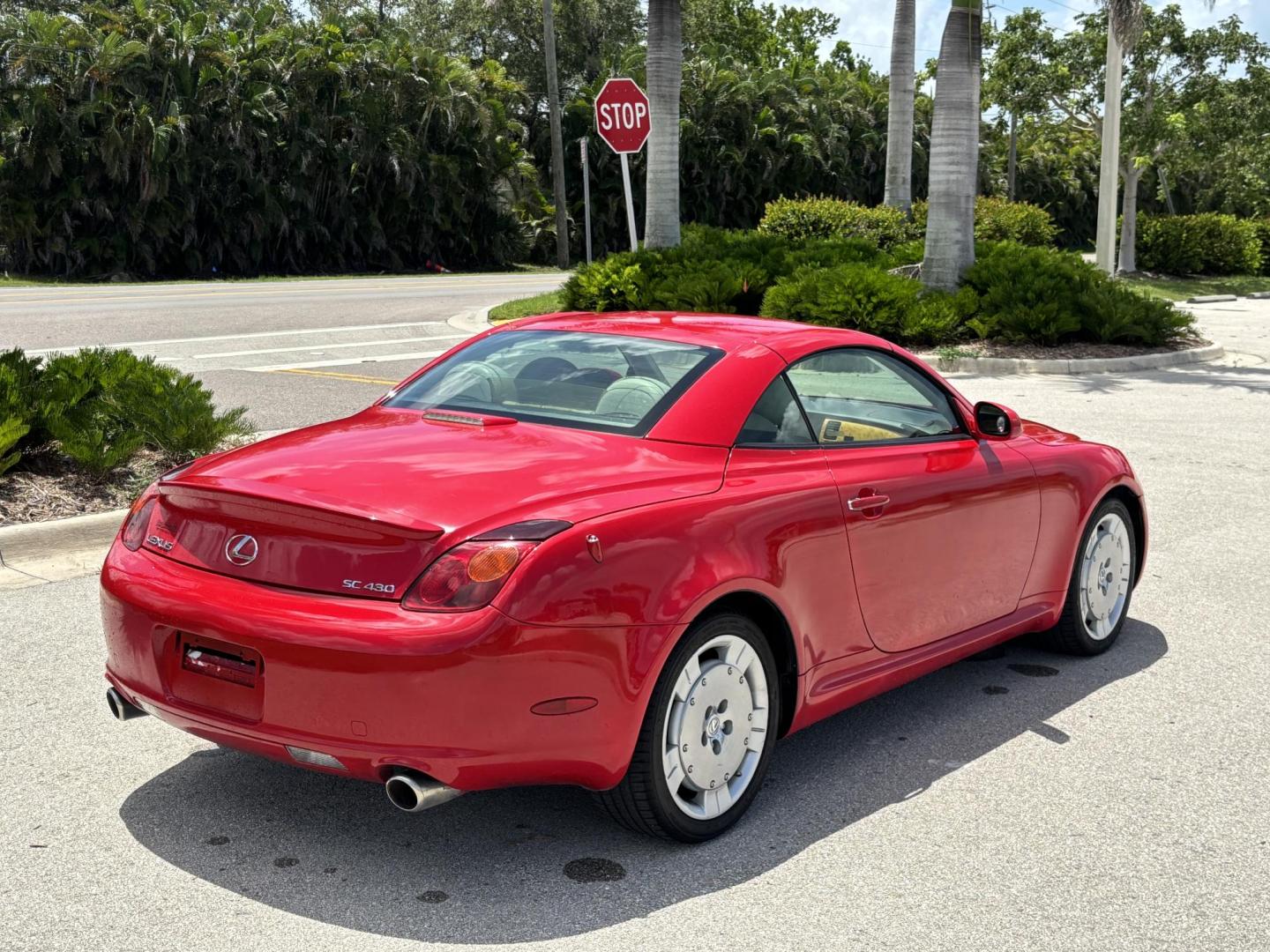 2002 RED /BEIGE Lexus SC 430 Convertible Hardtop Convertible (JTHFN48Y120) with an 4.3L V8 DOHC 32V engine, 5-Speed Automatic Overdrive transmission, located at 11170 Summerlin Square Dr., Fort Myers Beach, FL, 33931, (239) 999-7777, 26.493546, -81.941628 - 4 New Tires We have financing available and we accept trades! Fill out a credit application on our website or come by today! If you have any questions, give us a call at (239) 999 - 7777 or visit our website at firstautocredit.com. 11170 Summerlin Square Dr, Fort Myers Beach, FL 33931 Ca - Photo#15