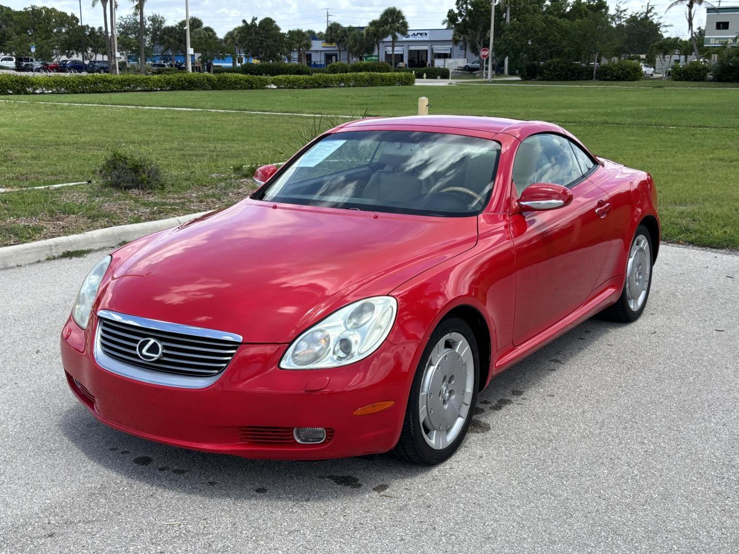 2002 RED /BEIGE Lexus SC 430 Convertible Hardtop Convertible (JTHFN48Y120) with an 4.3L V8 DOHC 32V engine, 5-Speed Automatic Overdrive transmission, located at 11170 Summerlin Square Dr., Fort Myers Beach, FL, 33931, (239) 999-7777, 26.493546, -81.941628 - 4 New Tires We have financing available and we accept trades! Fill out a credit application on our website or come by today! If you have any questions, give us a call at (239) 999 - 7777 or visit our website at firstautocredit.com. 11170 Summerlin Square Dr, Fort Myers Beach, FL 33931 Ca - Photo#8