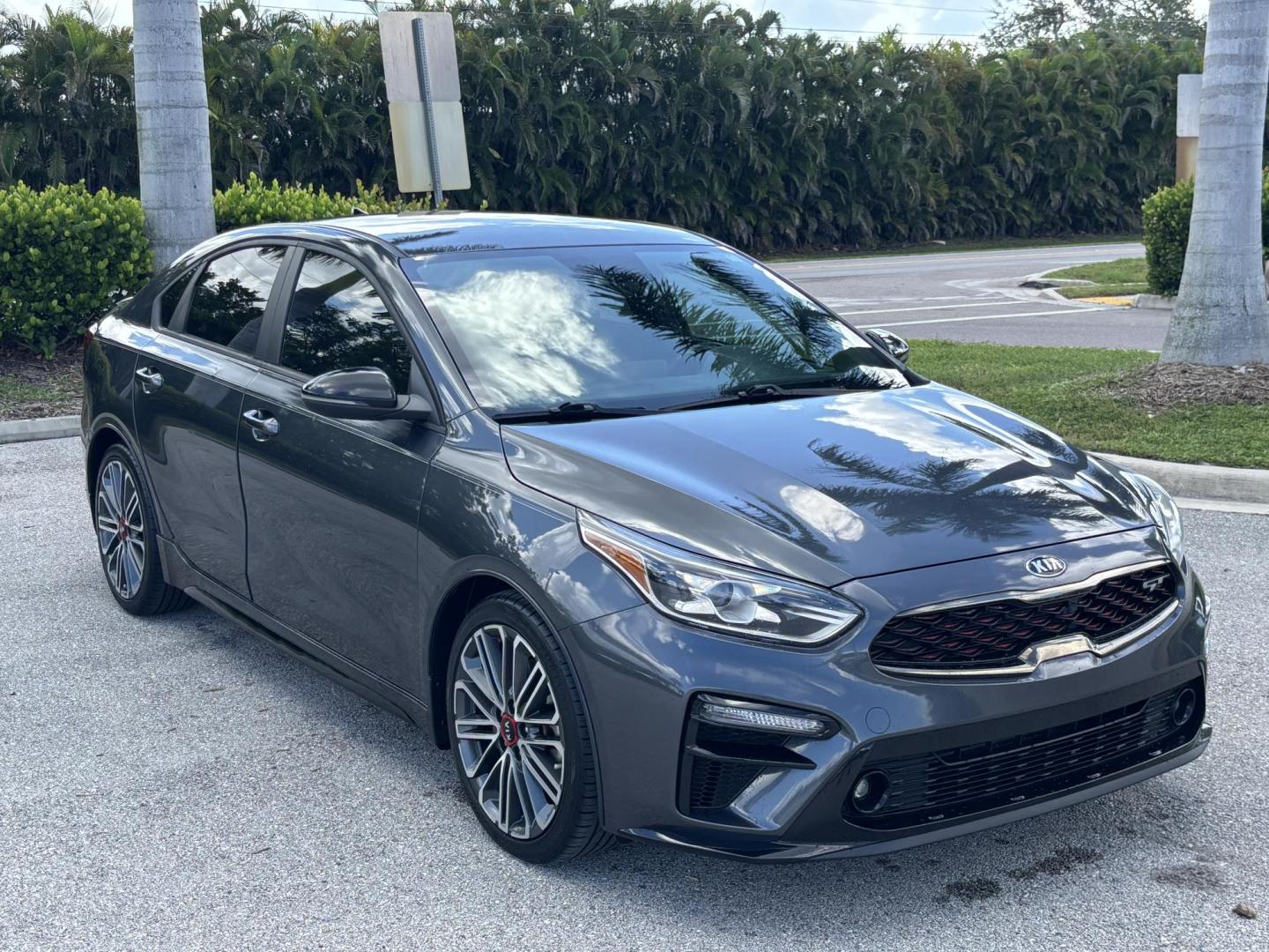 2021 GRAY Kia Forte GT 7A (3KPF44AC7ME) with an 1.6L L4 DOHC 16V engine, 7A transmission, located at 11170 Summerlin Square Dr., Fort Myers Beach, FL, 33931, (239) 999-7777, 26.493546, -81.941628 - We have financing available and we accept trades! Fill out a credit application on our website or come by today! If you have any questions, give us a call at (239) 999 - 7777 or visit our website at firstautocredit.com. 11170 Summerlin Square Dr, Fort Myers Beach, FL 33931 Carfax 1 Owner - Photo#2