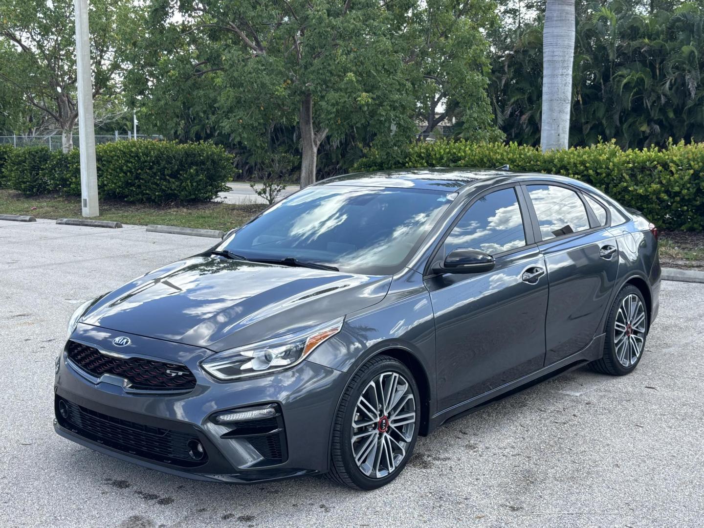 2021 GRAY Kia Forte GT 7A (3KPF44AC7ME) with an 1.6L L4 DOHC 16V engine, 7A transmission, located at 11170 Summerlin Square Dr., Fort Myers Beach, FL, 33931, (239) 999-7777, 26.493546, -81.941628 - We have financing available and we accept trades! Fill out a credit application on our website or come by today! If you have any questions, give us a call at (239) 999 - 7777 or visit our website at firstautocredit.com. 11170 Summerlin Square Dr, Fort Myers Beach, FL 33931 Carfax 1 Owner - Photo#0
