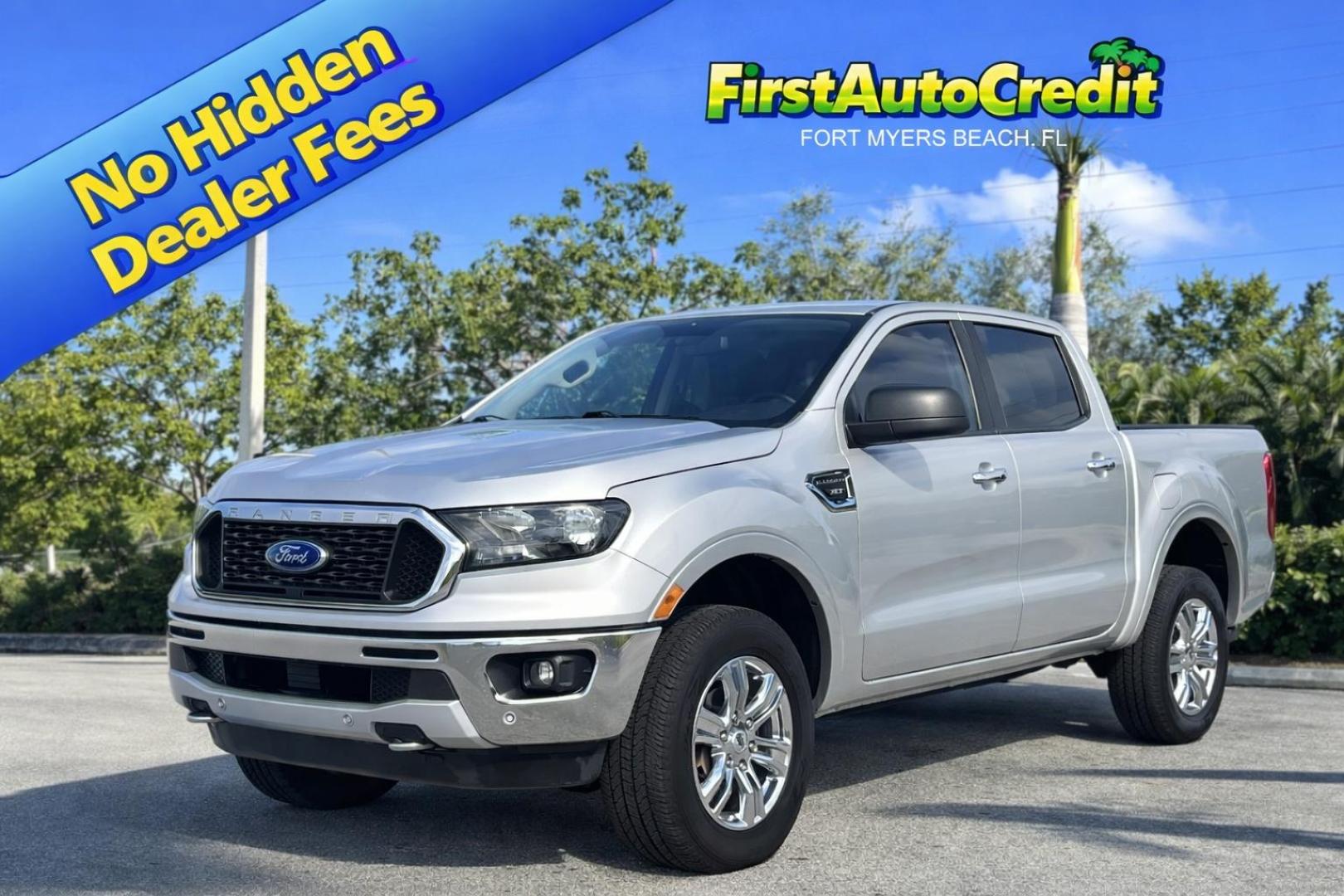 2019 SILVER /CHARCOAL Ford Ranger XLT SuperCrew 2WD (1FTER4EH0KL) with an 2.3L L4 DOHC 16V engine, 10A transmission, located at 11170 Summerlin Square Dr., Fort Myers Beach, FL, 33931, (239) 999-7777, 26.493546, -81.941628 - Carfax 1 Owner - Photo#0