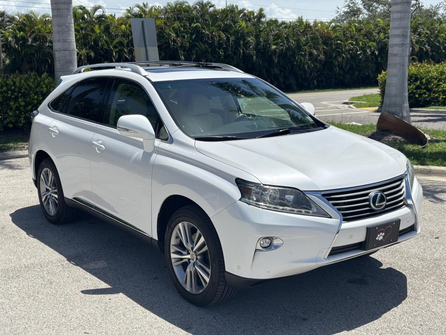 2015 WHITE /TAN Lexus RX 350 AWD (2T2BK1BA5FC) with an 3.5L V6 DOHC 24V engine, 6-Speed Automatic transmission, located at 11170 Summerlin Square Dr., Fort Myers Beach, FL, 33931, (239) 999-7777, 26.493546, -81.941628 - Carfax 1 Owner - Photo#2