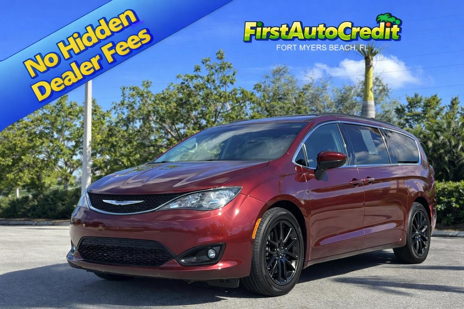 2017 MAROON /BLACK Chrysler Pacifica Touring (2C4RC1DG6HR) with an 3.6L V6 DOHC 24V engine, 9A transmission, located at 11170 Summerlin Square Dr., Fort Myers Beach, FL, 33931, (239) 999-7777, 26.493546, -81.941628 - Photo#0