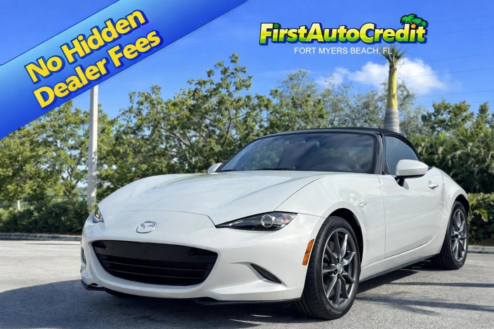 2016 GRAY /BLACK LEATHER Mazda MX-5 Miata Grand Touring 6AT (JM1NDAD74G0) with an 2.0L L4 DOHC 16V engine, 6A transmission, located at 11170 Summerlin Square Dr., Fort Myers Beach, FL, 33931, (239) 999-7777, 26.493546, -81.941628 - Photo#0