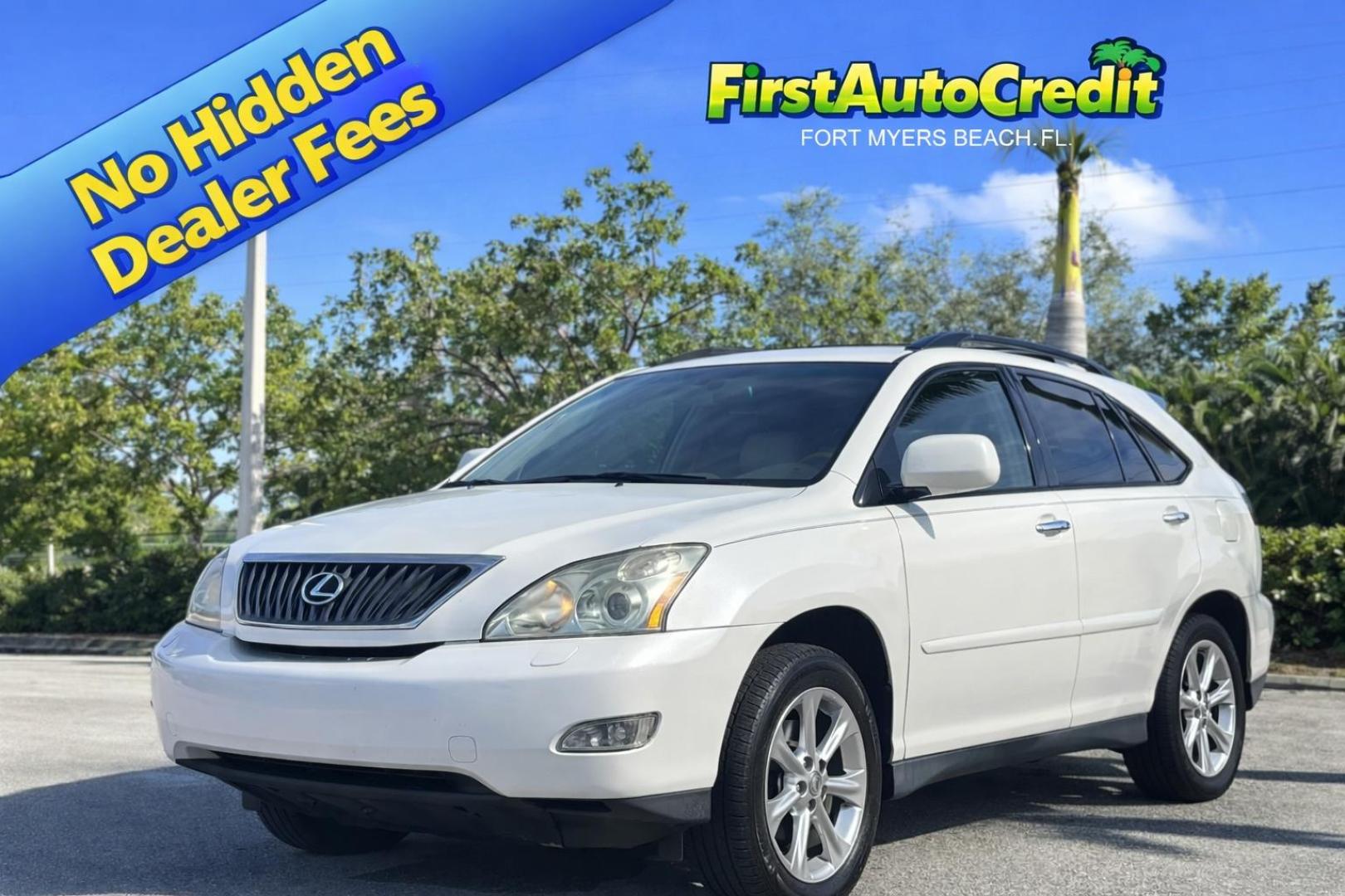 2009 WHITE /BEIGE LEEATHER Lexus RX 350 FWD (2T2GK31U59C) with an 3.5L V6 DOHC 24V engine, 5-Speed Automatic Overdrive transmission, located at 11170 Summerlin Square Dr., Fort Myers Beach, FL, 33931, (239) 999-7777, 26.493546, -81.941628 - Photo#0