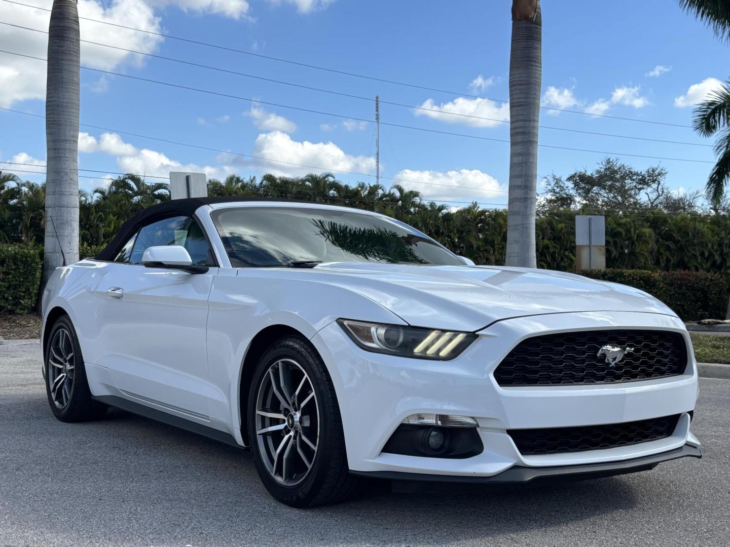 2016 WHITE /CREAM / BLACK LEATHER Ford Mustang EcoBoost Premium Convertible (1FATP8UH4G5) with an 2.3L L4 DOHC 16V engine, 6-Speed Automatic transmission, located at 11170 Summerlin Square Dr., Fort Myers Beach, FL, 33931, (239) 999-7777, 26.493546, -81.941628 - Photo#11
