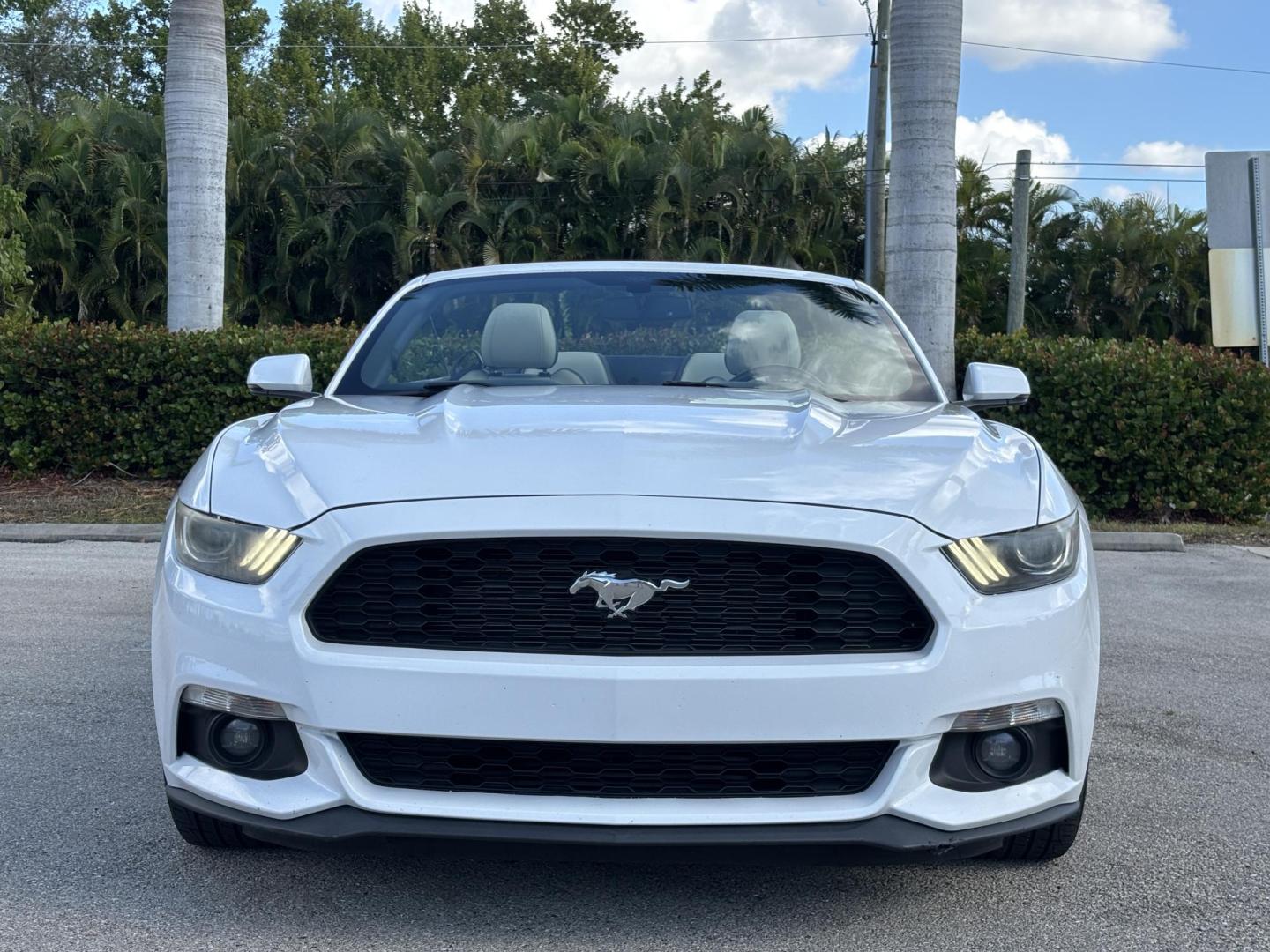 2016 WHITE /CREAM / BLACK LEATHER Ford Mustang EcoBoost Premium Convertible (1FATP8UH4G5) with an 2.3L L4 DOHC 16V engine, 6-Speed Automatic transmission, located at 11170 Summerlin Square Dr., Fort Myers Beach, FL, 33931, (239) 999-7777, 26.493546, -81.941628 - Photo#2