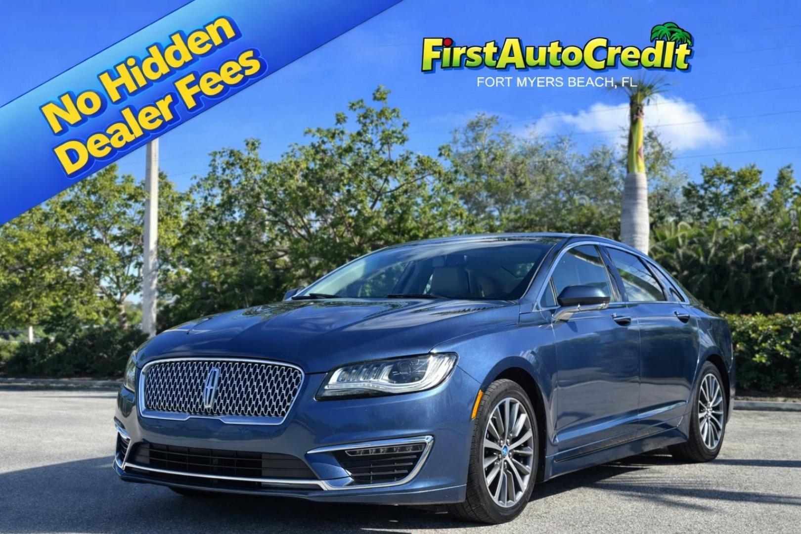 2018 BLUE /BEIGE LEATHER Lincoln MKZ Hybrid Select (3LN6L5LU9JR) with an 2.0L L4 DOHC 16V HYBRID engine, CVT transmission, located at 11170 Summerlin Square Dr., Fort Myers Beach, FL, 33931, (239) 999-7777, 26.493546, -81.941628 - Photo#0