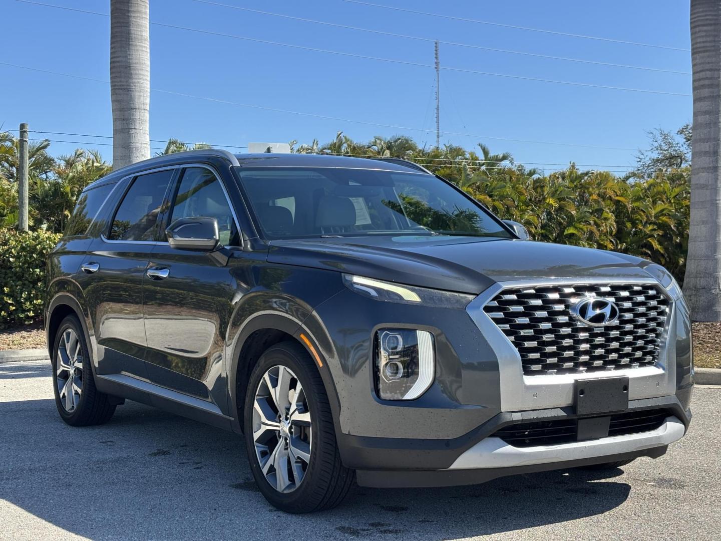 2020 GRAY /GRAY LEATHER Hyundai Palisade SEL AWD (KM8R4DHE8LU) with an 3.8L V6 DOHC 24V engine, 8A transmission, located at 11170 Summerlin Square Dr., Fort Myers Beach, FL, 33931, (239) 999-7777, 26.493546, -81.941628 - Photo#3