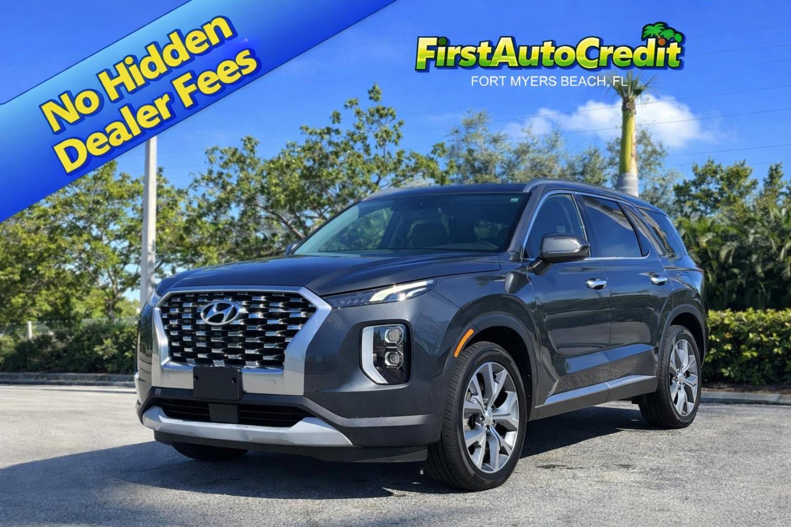 2020 GRAY /GRAY LEATHER Hyundai Palisade SEL AWD (KM8R4DHE8LU) with an 3.8L V6 DOHC 24V engine, 8A transmission, located at 11170 Summerlin Square Dr., Fort Myers Beach, FL, 33931, (239) 999-7777, 26.493546, -81.941628 - Photo#0
