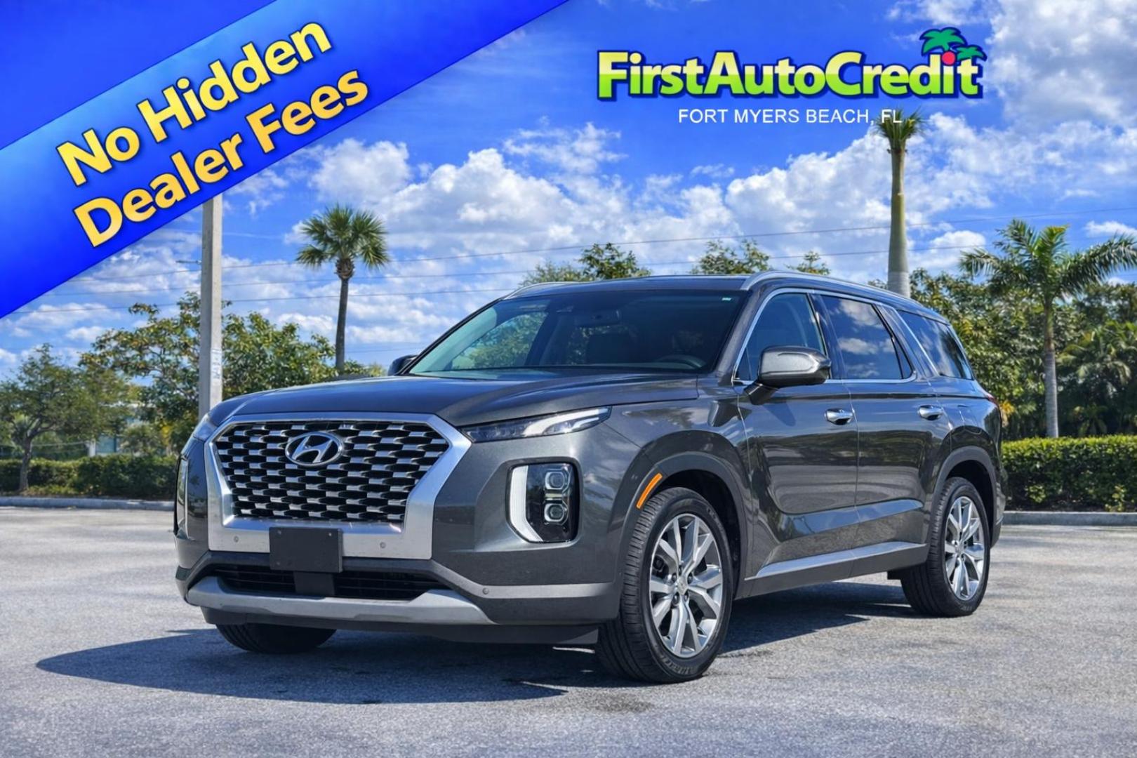 2020 GRAY /GRAY LEATHER Hyundai Palisade SEL AWD (KM8R4DHE8LU) with an 3.8L V6 DOHC 24V engine, 8A transmission, located at 11170 Summerlin Square Dr., Fort Myers Beach, FL, 33931, (239) 999-7777, 26.493546, -81.941628 - Photo#0