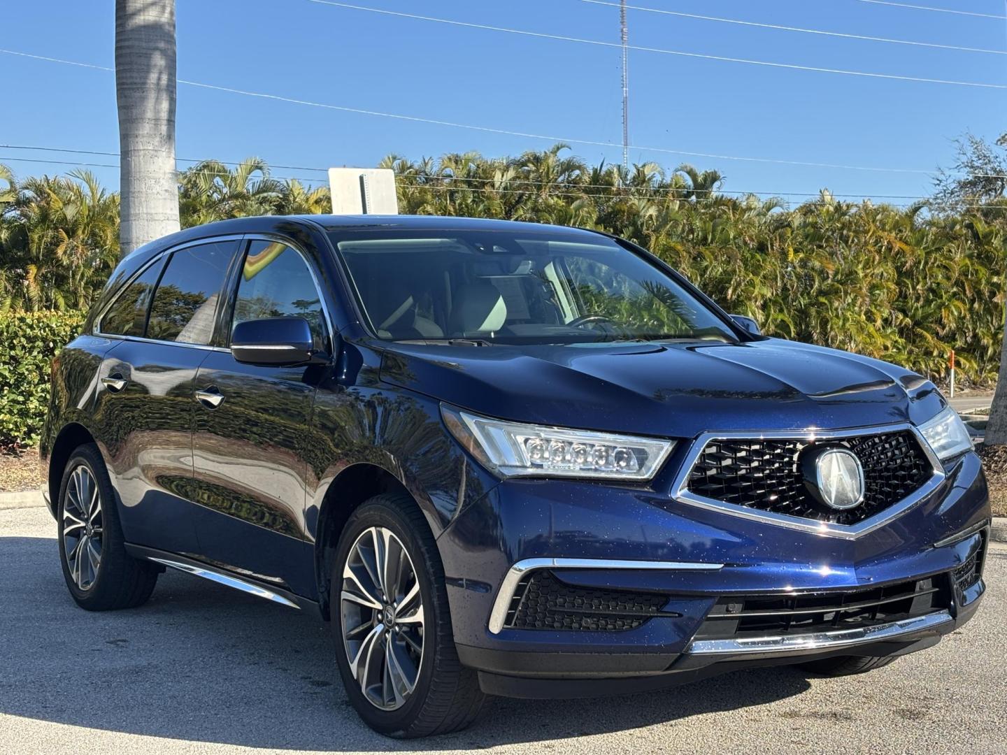 2019 BLUE /LIGHT GRAY LEATHER Acura MDX 9-Spd AT w/Tech Package (5J8YD3H56KL) with an 3.5L V6 SOHC 24V engine, 9A transmission, located at 11170 Summerlin Square Dr., Fort Myers Beach, FL, 33931, (239) 999-7777, 26.493546, -81.941628 - Photo#3