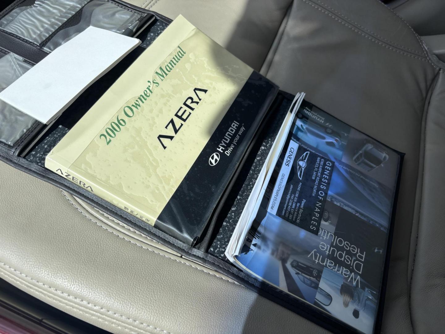 2006 BEIGE /TAN LEATHER Hyundai Azera Limited (KMHFC46F56A) with an 3.8L V6 DOHC 24V engine, 5-Speed Automatic Overdrive transmission, located at 11170 Summerlin Square Dr., Fort Myers Beach, FL, 33931, (239) 999-7777, 26.493546, -81.941628 - Photo#33