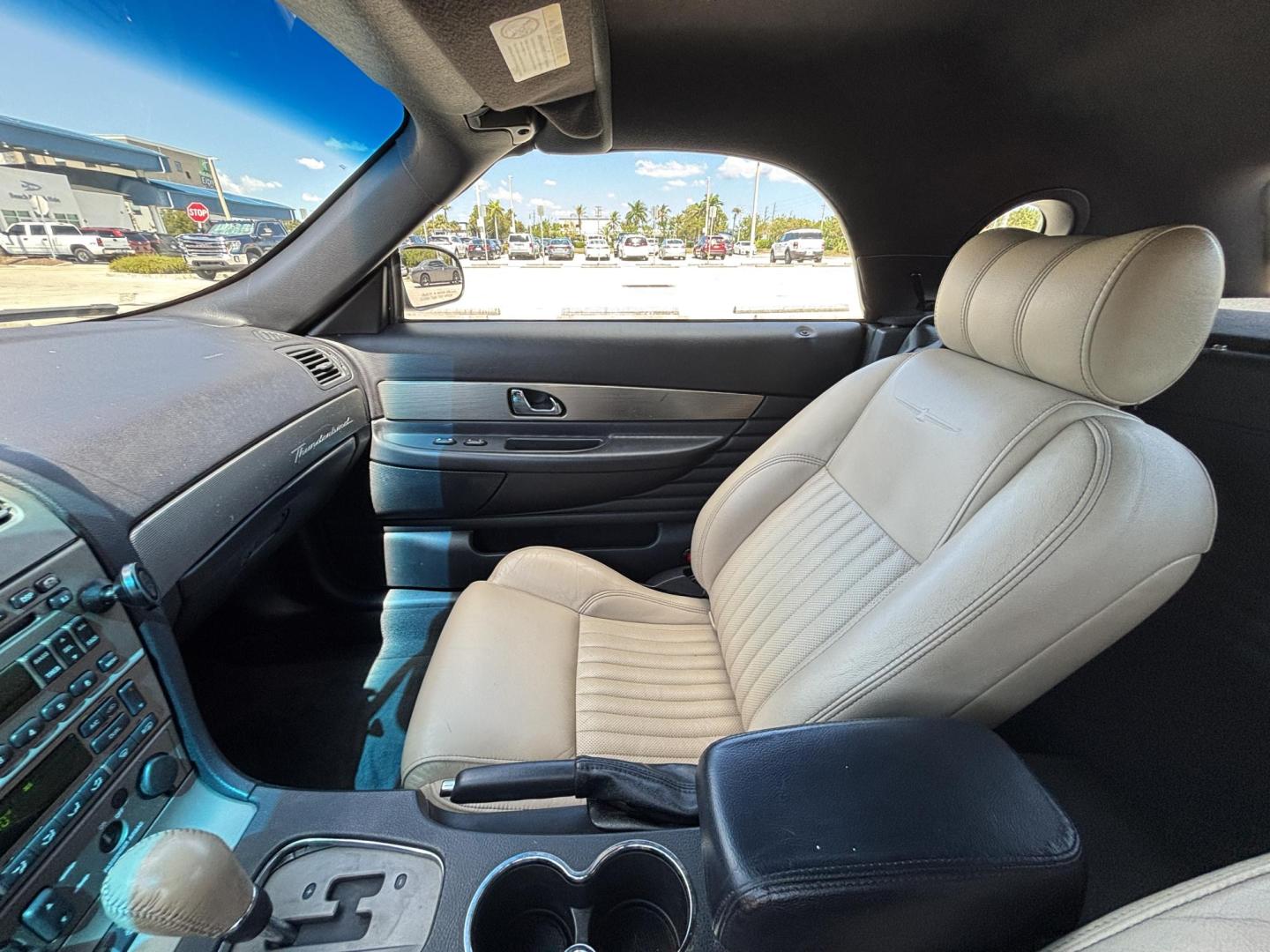 2004 MAROON /BEIGE LEATHER Ford Thunderbird Deluxe (1FAHP60A04Y) with an 3.9L V8 DOHC 32V engine, 5-Speed Automatic Overdrive transmission, located at 11170 Summerlin Square Dr., Fort Myers Beach, FL, 33931, (239) 999-7777, 26.493546, -81.941628 - Photo#34