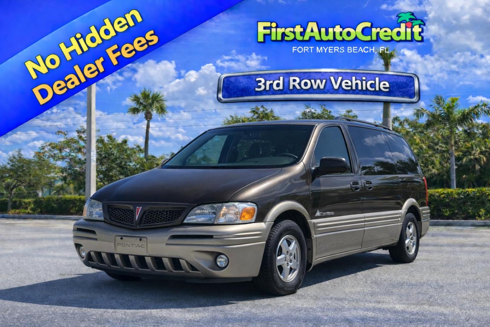 2002 BROWN /BEIGE LEATHER Pontiac Montana 1SA (1GMDX13E42D) with an 3.4L V6 OHV 12V engine, 4-Speed Automatic Overdrive transmission, located at 11170 Summerlin Square Dr., Fort Myers Beach, FL, 33931, (239) 999-7777, 26.493546, -81.941628 - Photo#0