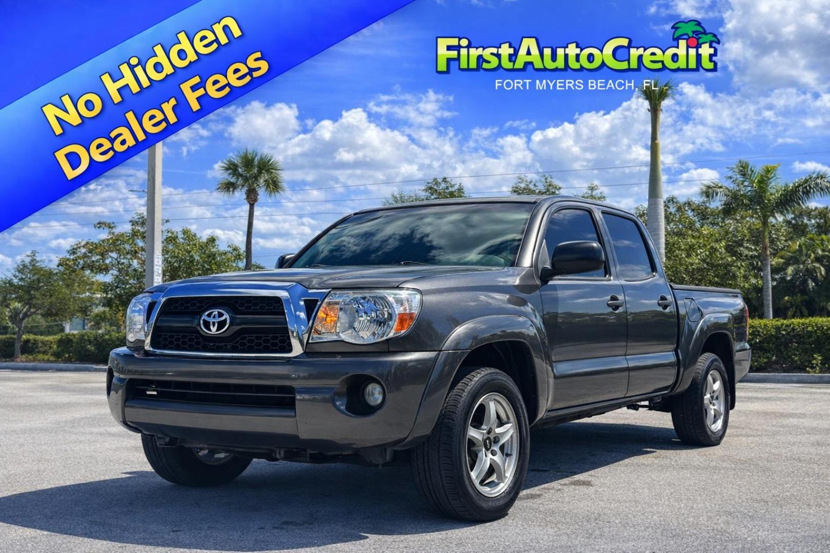 2011 GRAY /TAN CLOTH Toyota Tacoma Access Cab 2WD (5TFTX4CN6BX) with an 2.7L L4 DOHC 16V engine, 4 Speed Automatic transmission, located at 11170 Summerlin Square Dr., Fort Myers Beach, FL, 33931, (239) 999-7777, 26.493546, -81.941628 - Photo#0