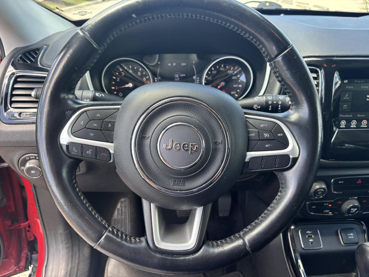 2020 RED /BLACK CLOTH Jeep Compass Altitude (3C4NJCBB6LT) with an 2.4L L4 DOHC 16V engine, located at 11170 Summerlin Square Dr., Fort Myers Beach, FL, 33931, (239) 999-7777, 26.493546, -81.941628 - Photo#17