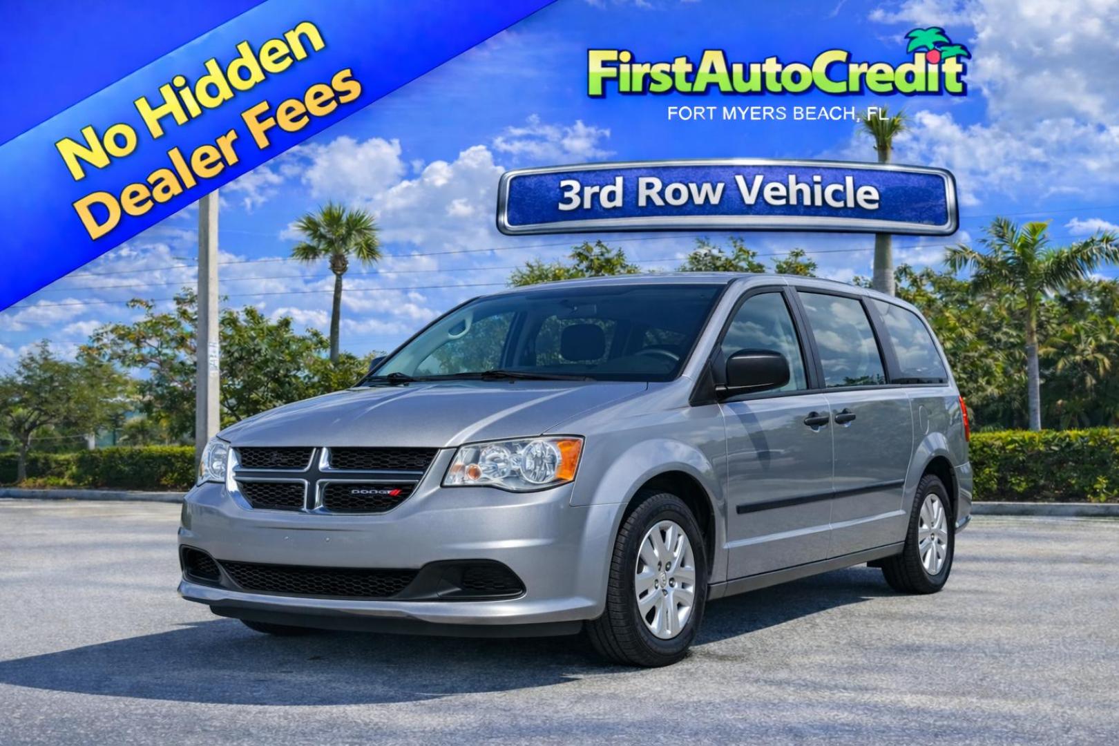 2016 SILVER /CHARCOAL CLOTH Dodge Grand Caravan SE (2C4RDGBG9GR) with an 3.6L V6 DOHC 24V engine, 6A transmission, located at 11170 Summerlin Square Dr., Fort Myers Beach, FL, 33931, (239) 999-7777, 26.493546, -81.941628 - Photo#0
