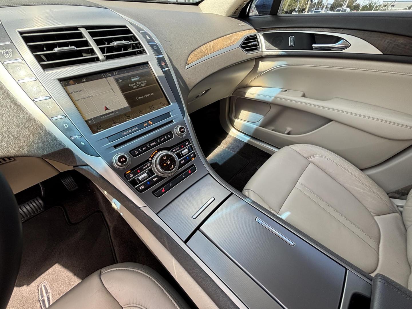 2017 BLUE Lincoln MKZ Select FWD (3LN6L5C98HR) with an 2.0L L4 DOHC 16V engine, 6A transmission, located at 11170 Summerlin Square Dr., Fort Myers Beach, FL, 33931, (239) 999-7777, 26.493546, -81.941628 - Photo#12