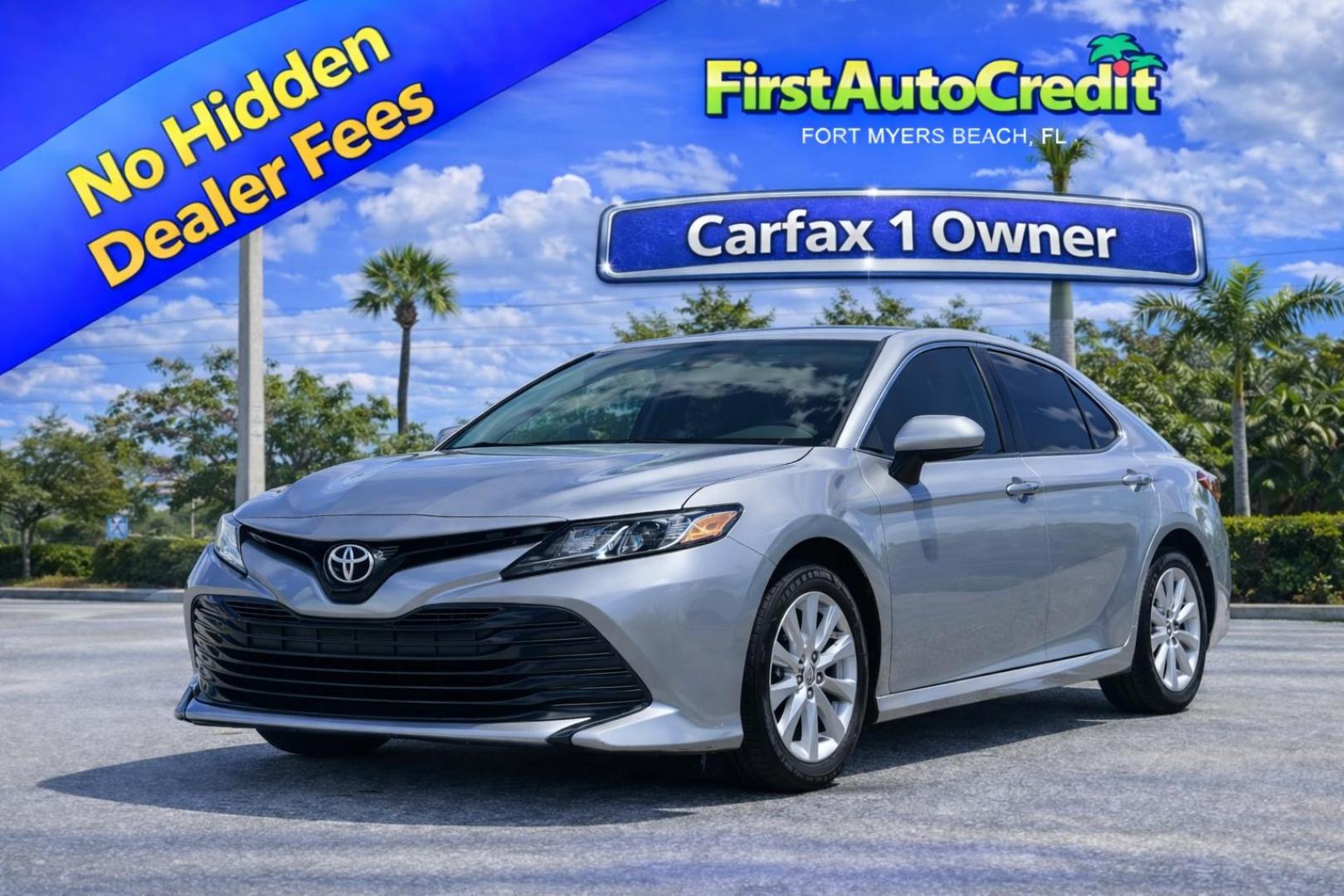 2020 SILVER /Light Gray Cloth Toyota Camry LE (4T1C11AKXLU) with an 2.5L L4 DOHC 16V engine, 8A transmission, located at 11170 Summerlin Square Dr., Fort Myers Beach, FL, 33931, (239) 999-7777, 26.493546, -81.941628 - Check out this dependable and fuel-efficient 2020 Toyota Camry LE — a Carfax 1-Owner vehicle with only 65,000 miles and a clean history with no accidents reported. This Camry LE is the perfect combination of reliability, safety, and modern technology. With Toyota’s reputation for long-lasting - Photo#0