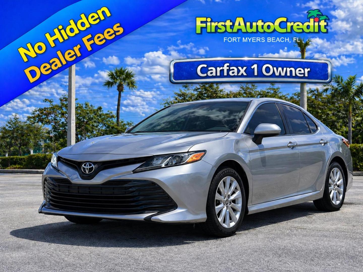 2020 SILVER /Light Gray Cloth Toyota Camry LE (4T1C11AKXLU) with an 2.5L L4 DOHC 16V engine, 8A transmission, located at 11170 Summerlin Square Dr., Fort Myers Beach, FL, 33931, (239) 999-7777, 26.493546, -81.941628 - Check out this dependable and fuel-efficient 2020 Toyota Camry LE — a Carfax 1-Owner vehicle with only 65,000 miles and a clean history with no accidents reported. This Camry LE is the perfect combination of reliability, safety, and modern technology. With Toyota’s reputation for long-lasting - Photo#0