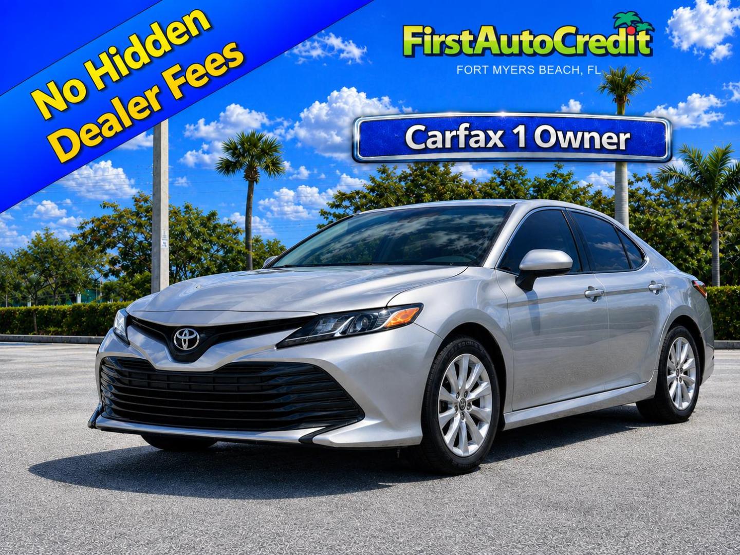 2020 SILVER /Light Gray Cloth Toyota Camry LE (4T1C11AKXLU) with an 2.5L L4 DOHC 16V engine, 8A transmission, located at 11170 Summerlin Square Dr., Fort Myers Beach, FL, 33931, (239) 999-7777, 26.493546, -81.941628 - 2020 Toyota Camry LE – CARFAX 1-Owner – 65,075 Miles – $20,900 Now available at First Auto Credit Fort Myers Beach is this dependable and fuel-efficient 2020 Toyota Camry LE, a clean CARFAX 1-owner sedan with only 65,075 miles. If you are searching for a used Toyota Camry for sale in Fort Mye - Photo#0