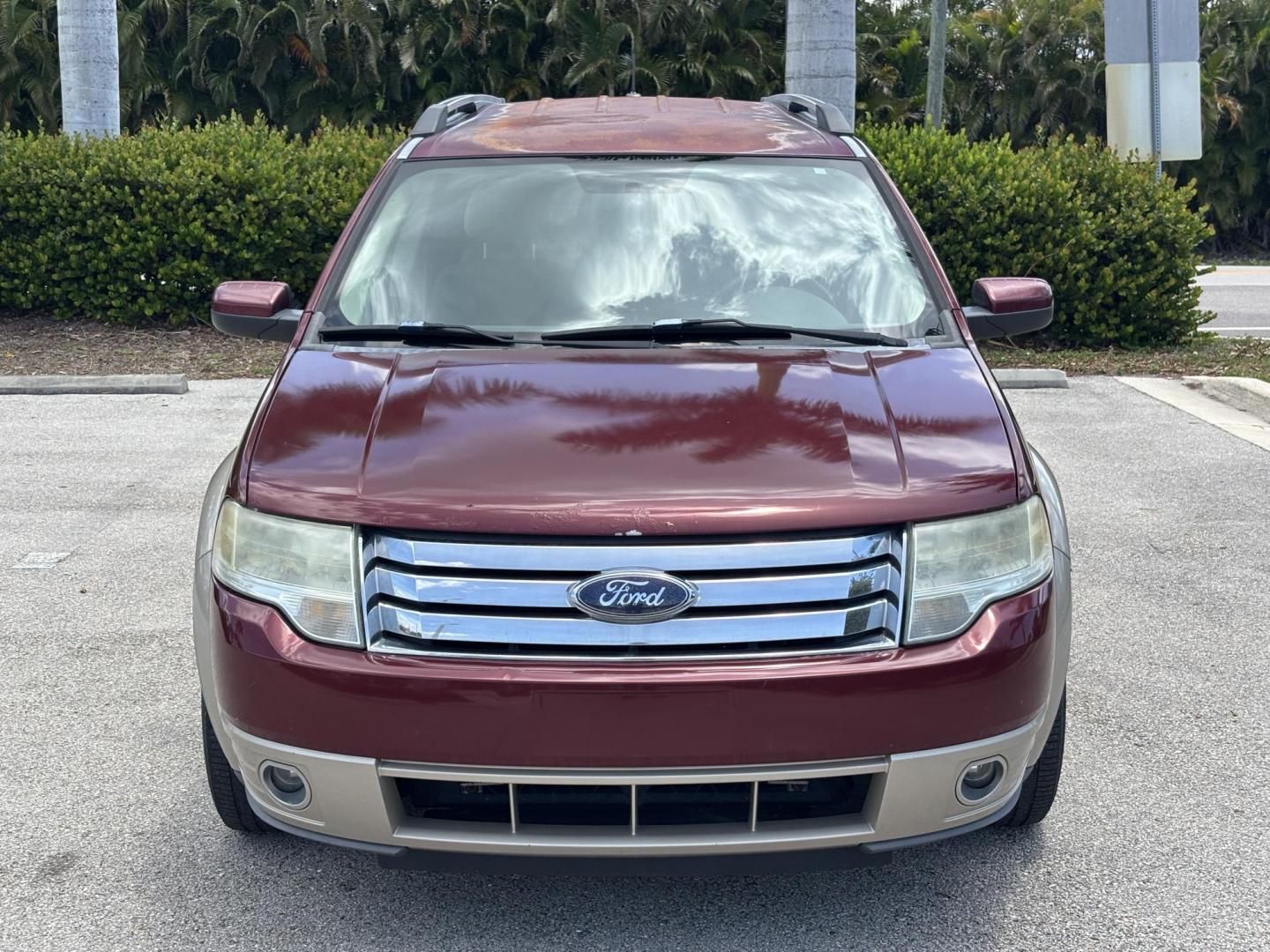 2008 RED /BEIGE LEATHER Ford Taurus X Eddie Bauer AWD (1FMDK07W58G) with an 3.5L V6 DOHC 24V engine, 6-Speed Automatic Overdrive transmission, located at 11170 Summerlin Square Dr., Fort Myers Beach, FL, 33931, (239) 999-7777, 26.493546, -81.941628 - Photo#2